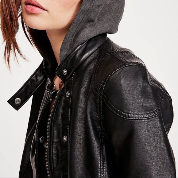 NWT Free People New Dawn Vegan Leather Jacket - Picture 4 of 10